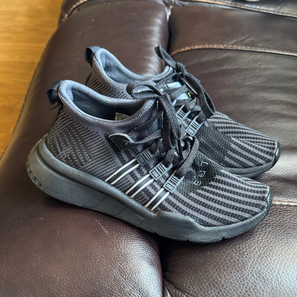 Adidas Black and Gray Athletic Shoes
